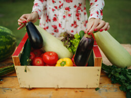 envases de madera para frutas y verduras
